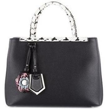 Fendi bolso de mano para compras en piel mujer nuevo petite 2jours ternegro dolc
