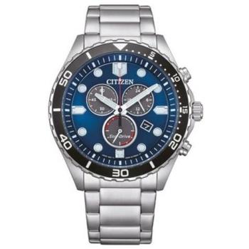 Reloj Cronógrafo Citizen Eco Drive AT2560-84L con Esfera Azul y Acero Inoxidable