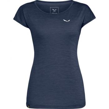 Salewa Puez Melange Dry Women's Short Sleeve Trekking T-shirt - Navy Blazer Melange