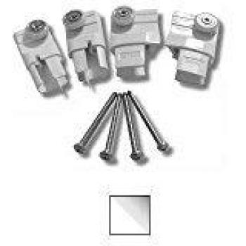 Kit de rodamientos con soportes Lunes 2P, 2A Blanco y Cromado Novellini