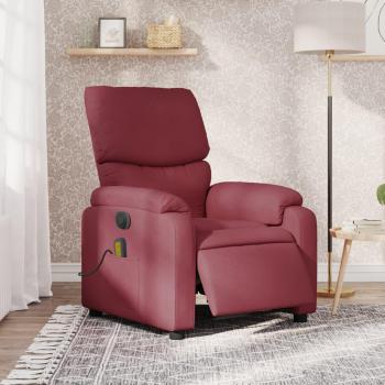 Sillón reclinable de masaje eléctrico vidaXL, tela en colores gris claro, gris oscuro y negro, ideal para dormitorio, cómodo y relajante