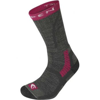 Calcetines Lorpen Women Midweight Hiker Eco gris oscuro granate mujer - S