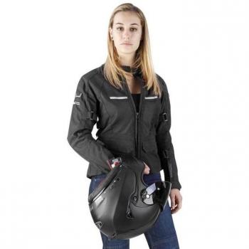 OJ Estado Federado, Diseño Lady Chaqueta 2 Capas Tejido Exteriores Poliamida con Almohadillas de Malla, Negro, XS