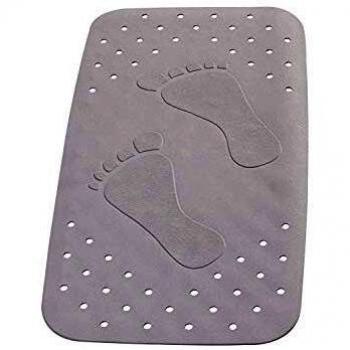Alfombrilla de baño antideslizante RIDDER Plattfuß 72x38 cm gris 67087