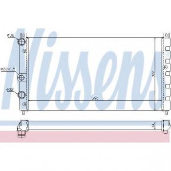 Radiador de refrigeración del motor NISSENS 64065