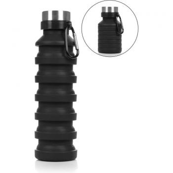 Botella deportiva plegable de silicona 470 a 550 ml