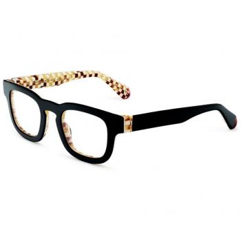 Etnia Barcelona Brutal No.02 BK Men's Eyeglasses Black Size 47 - Frame Only with Blue Light Block Available