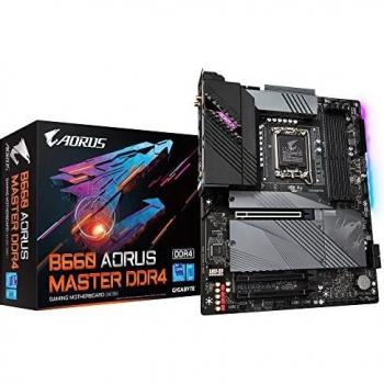 Placa Base ATX Gigabyte B660 AORUS Master, Intel LGA 1700, DDR4, SATA6, USB-C/3.2/2.0 - Negro