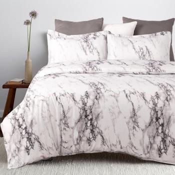Bedsure Funda Nórdica Cama 180 - Funda Edredon 260 x 240 cm Moderna con Cremallera para Cama 180x200, Ropa de Cama Reversible Estampada con Funda Almohada 40x75 cm, 2 Piezas, Azul y Blanca