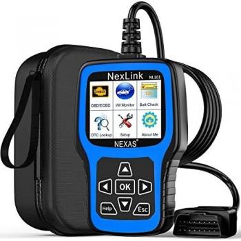 NEXAS Engine Fault Code Reader, Full OBDII Functions Universal Car Diagnostic Tool with Upgraded Graphing Battery Test and Protective Case OBD2/EOBD Scanner 【2022 Upgrade Version】