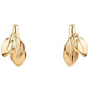 Uno de 50 Pendientes Hojas. PEN0642ORO0000U