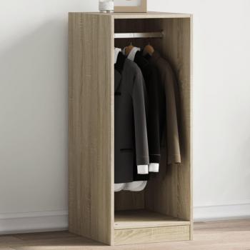 Armario de madera de ingeniería 48x41x102 cm en color Blanco, Negro, Gris hormigón y Marrón (roble Sonoma) - vidaXL