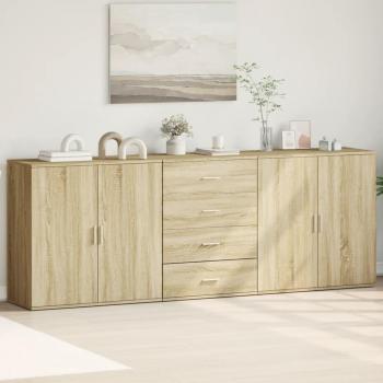 Aparador Sonoma Madera Multicapa Roble 3 Piezas