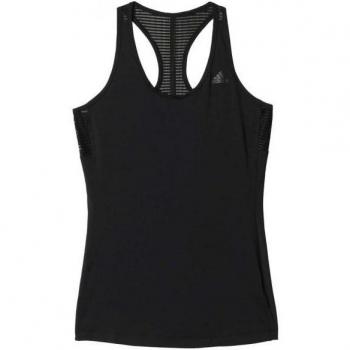 adidas Athletic Tank - Camiseta para mujer, talla L, color negro