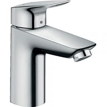 Mezclador monomando para lavabo Hansgrohe Logis 100 con desagüe metálico, acabado cromado