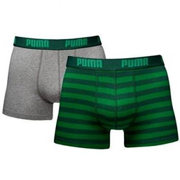 Puma PUMA STRIPE 1515 BOXER 2P - Bóxer para hombre, Green, Large