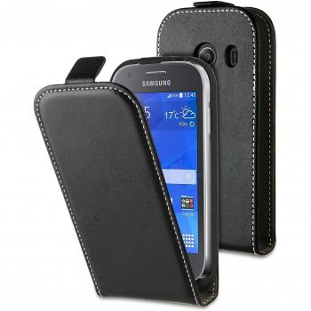 Muvit MUSLI0570 - Funda slim + protector de pantalla para Samsung Galaxy Ace, negro