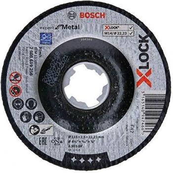 Bosch 260861925625 XLOCK 115mm x 2.5mm x 22.23mm Cutting Disc 25pc