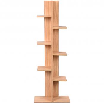 Estante Decorativo de Madera Estantería para Plantas Librería de Escalera Costway Natural 50 x 20 x 141,5 cm