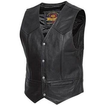 Chaleco de Cuero para Motocicleta Held Dillon - Negro - XL