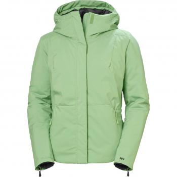 Chaqueta con capucha Helly Hansen Nora Insulated PrimaLoft verde claro mujer - XS