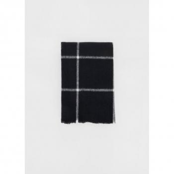 Stradivarius Basic Black Checked Scarf OS