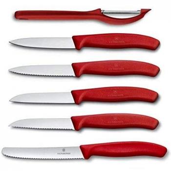Victorinox Swiss Classic 6-Piece Vegetable Knife Set (Red)