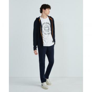 Pantalón Chino Slim Fit para Hombre en Sarga de Algodón Stretch - Azul Marino 34/32