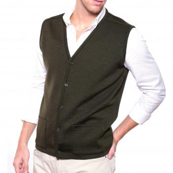 Chaleco ELEGANCE caballero abierto, con botones y bolsillos
