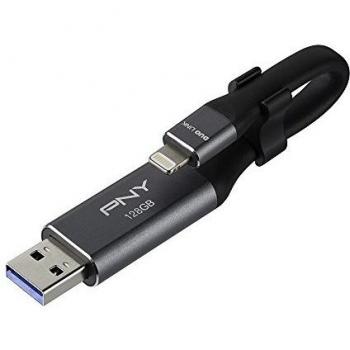 PNY 128 GB OTG Duo-Link 3.0 Flash Drive for Apple iPhone/iPad