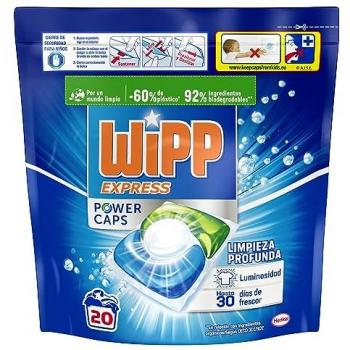Detergente en Cápsulas WIPP Express Power Caps 100 Lavados, Limpieza Profunda y Eficaz en Agua Fría