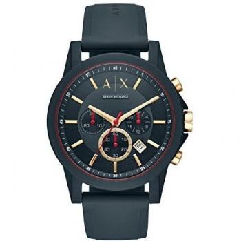 Armani Exchange Reloj Cronógrafo Armani Exchange para Hombre, Reloj de Silicona, Tamaño de Caja 44 mm, Gris