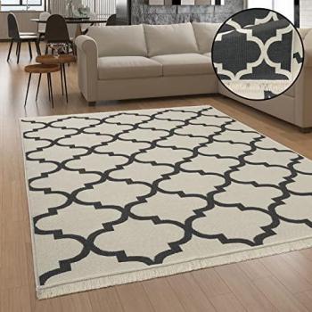Alfombra Lavable para Salón de Habitación Estilo Boho Nórdico 200x280 cm Color Antracita 3