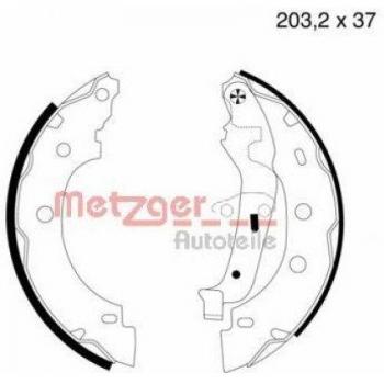 Juego de zapatas de freno traseras METZGER MG 706 para Renault Kangoo I Express