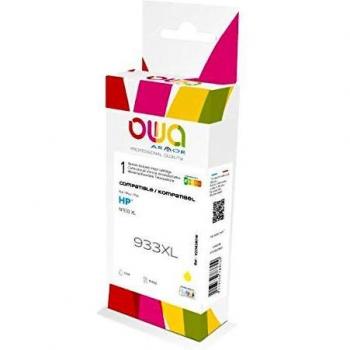 Owa Armor - Cartucho de tinta remanufacturado compatible con HP 933XL Y, color amarillo