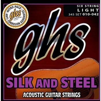 GHS 345 Silk n Steel 10 - 42 Light Acoustic Guitar String Set