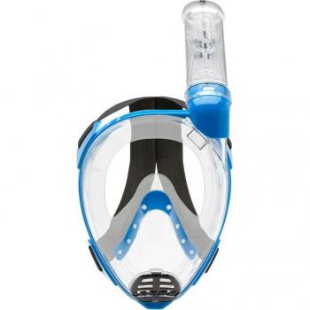 Máscara facial de buceo Cressi Baron unisex transparente azul con diseño ergonómico, lentes panorámicos, sistema de ajuste fácil y sellado hermético