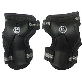 Set de Protecciones Urbanas Krf Black White - Incluye coderas, muñequeras y rodilleras, diseño unisex, tamaño XL, ideal para patinaje
