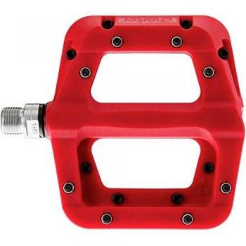 Pedales Race Face Chester MTB - Color Rojo, Diseño Delgado y Convexo