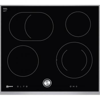 Placa Vitrocerámica Neff T16TT76N0, 60 cm, con Control TwistPad y Zona Bräter, Marco de Acero Inoxidable