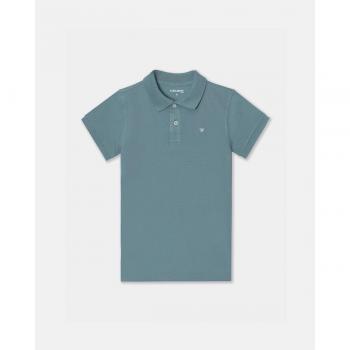 Silbon - Polo de niño clásico de algodón en color azul marino con detalle de miniraqueta