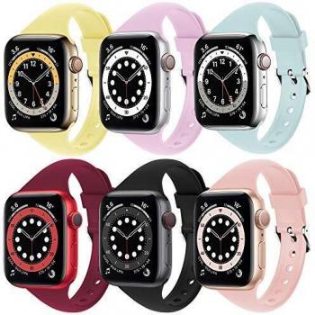 Correa Apple Watch, Correa Compatible con Apple Watch 44 mm 38 mm 42 mm 40 mm, Correa de Repuesto Deportiva de Silicona Suave Ultrafina de Adecuada para Apple Watch SE/iWatch Series 6 5 4 3 2 1