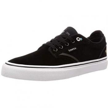 Emerica Zapatillas Dickson características: diseño moderno, suela de goma resistente, plantilla acolchada para mayor comodidad, parte superior de cuero y malla para transpirabilidad, refuerzo en la puntera para durabilidad, sistema de