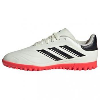 Bota de Fútbol Turf Adidas Copa Pure II Club TF Junior Beige/Negro/Rojo Solar