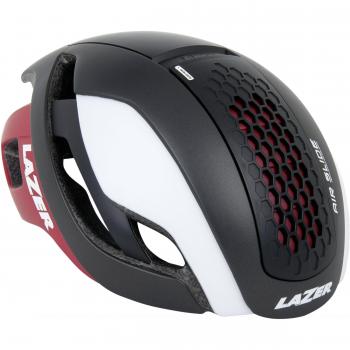 Lazer bala mate negro/blanco/rojo casco de gran