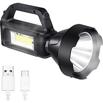 Linterna led recargable, 4 modos de luz, carga solar, IPX4 resistente al agua, apto para luces de emergencia domésticas, luces de camping al aire libre, luces de trabajo