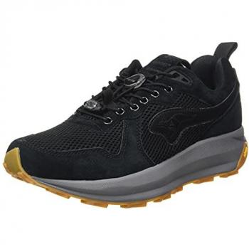 KangaROOS Finalist Vibram Low-Top Sneakers for Men and Women, Black, Size 7 US