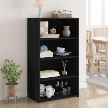 Aparador alto negro de madera multicapa y de ingeniería 70x41x124 cm