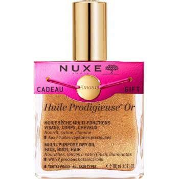 Nuxe Huile Prodigieuse Or 100 ml - Aceite seco iluminador multifuncional, edición limitada, con destellos dorados, hidrata y nutre la piel y el cabello, textura no grasa, fórmula enriquecida con ace