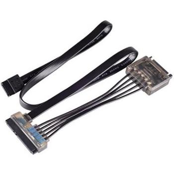SilverStone SST-CP13 - Conector de potencia SATA de 15 pines.+ Conexión de datos SATA estándar de 7pines a combo conector SATA potencia y datos de 22 Pines, con condensador 470uF y LED de comprobación